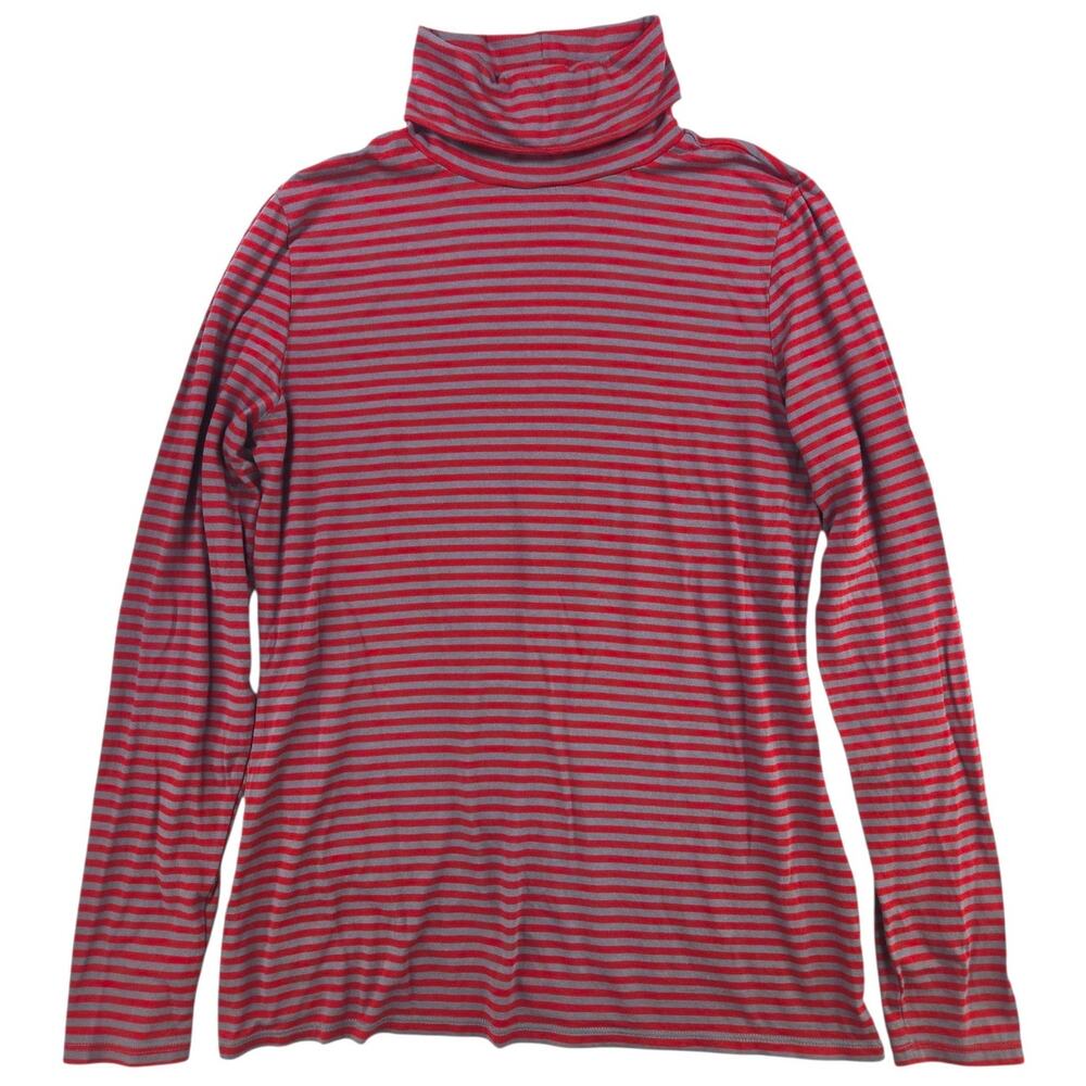 Pendleton | Grey & Red Striped Turtleneck | Size Large